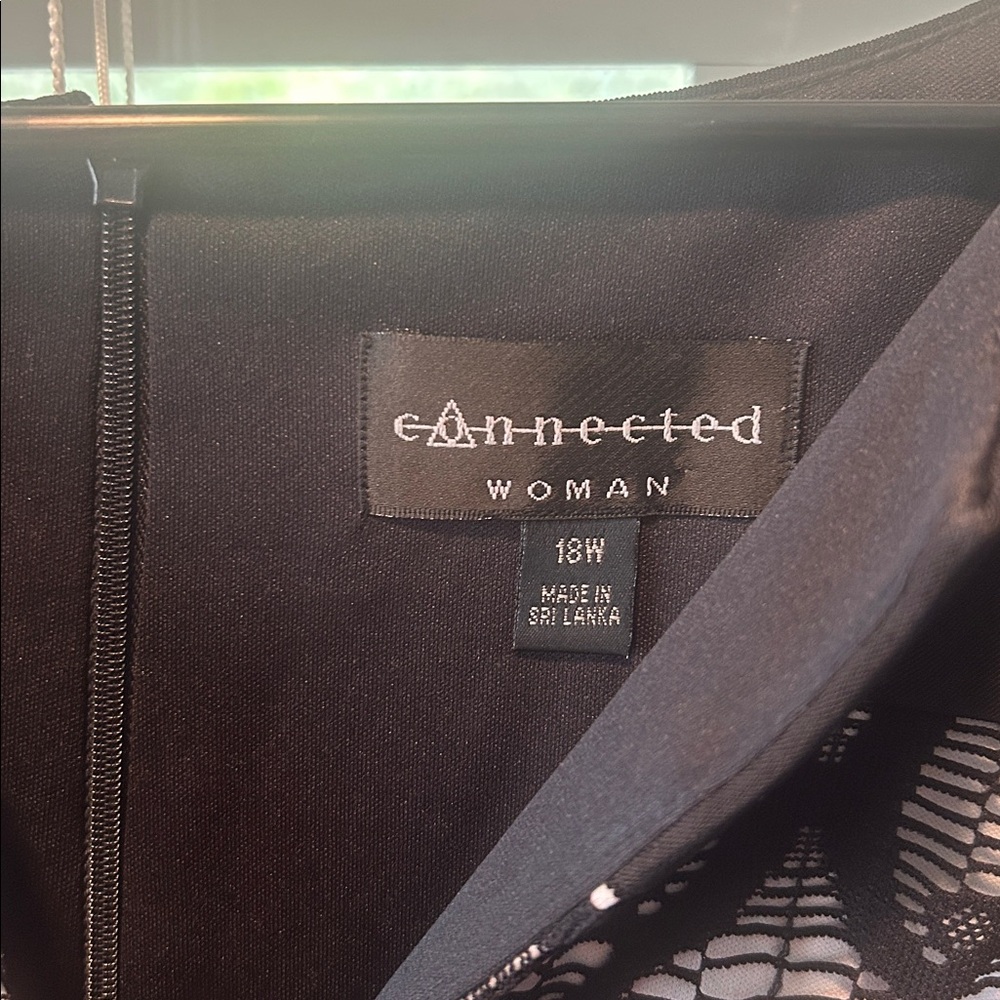 ➰ Connected Woman Apparel Sz 18W Black Lace Dress Worn Twice ➰ - Picture 2 of 7